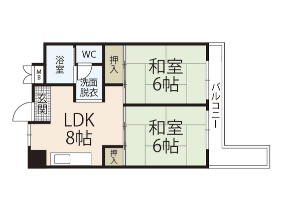 広島市中区舟入町のマンションの間取り