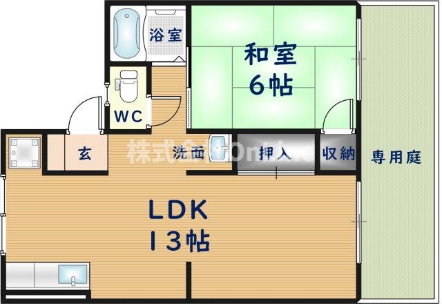 大和川ハイツIの間取り