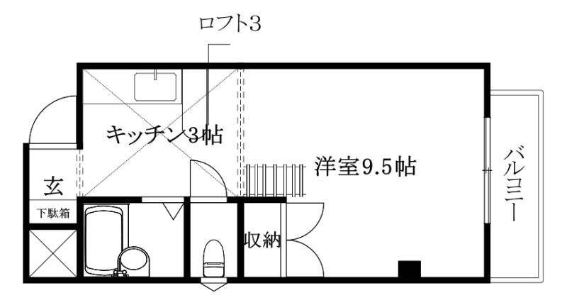 松山市一番町のマンションの間取り