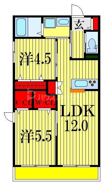 船橋市本中山のマンションの間取り