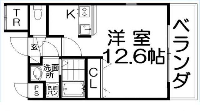 マンション桃の間取り