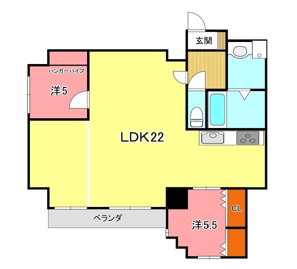 明石市材木町のマンションの間取り