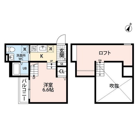 福岡市東区原田のアパートの間取り