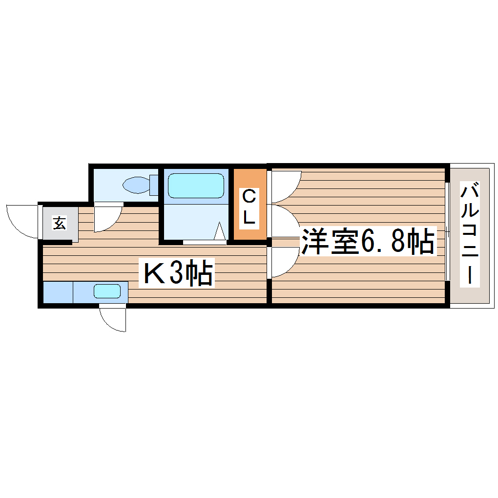 仙台市青葉区国見のマンションの間取り