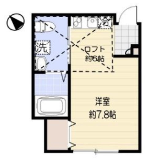 【江東区亀戸のアパートの間取り】