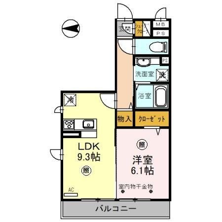 三郷市幸房のアパートの間取り