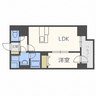 【アルファタワー札幌南4条の間取り】