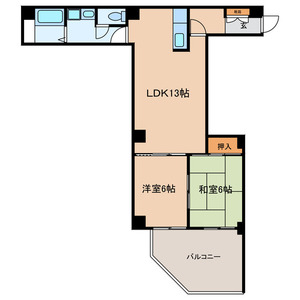 八王子市西浅川町のマンションの間取り