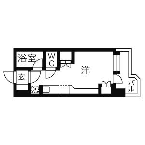 札幌市中央区南四条西のマンションの間取り