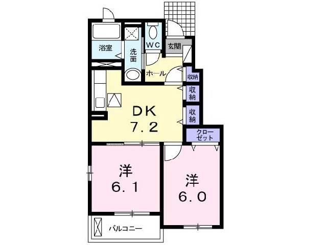 大村市皆同町のアパートの間取り