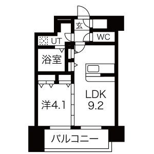 大阪市城東区今福西のマンションの間取り