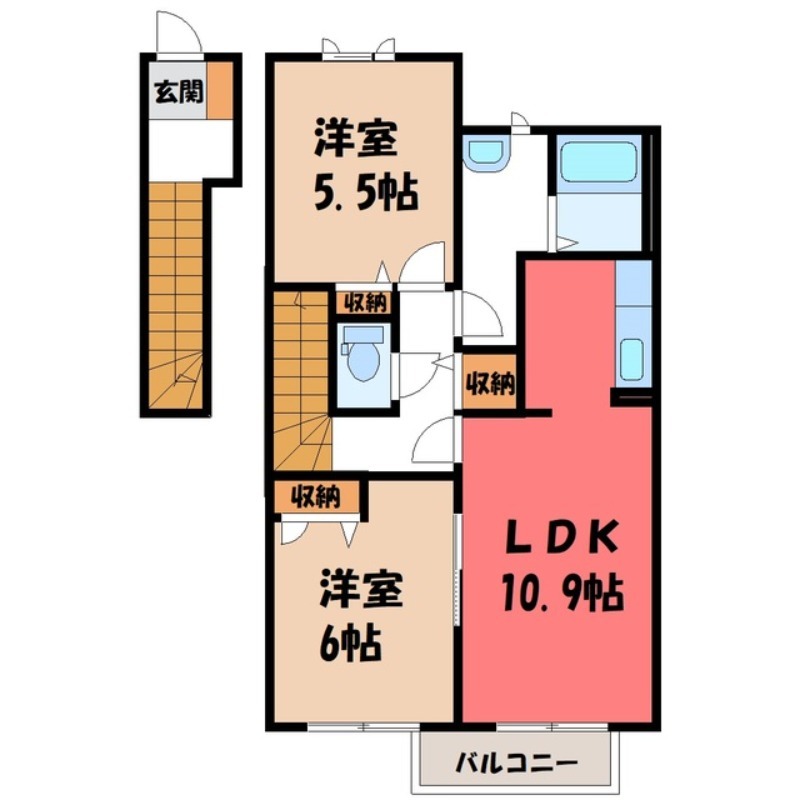 ファミール Bの間取り