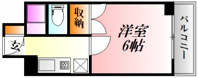 広島市中区大手町のマンションの間取り