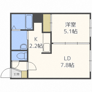 Ａｌｅｇｒｉａ南７条（アレグリア南７条）の間取り