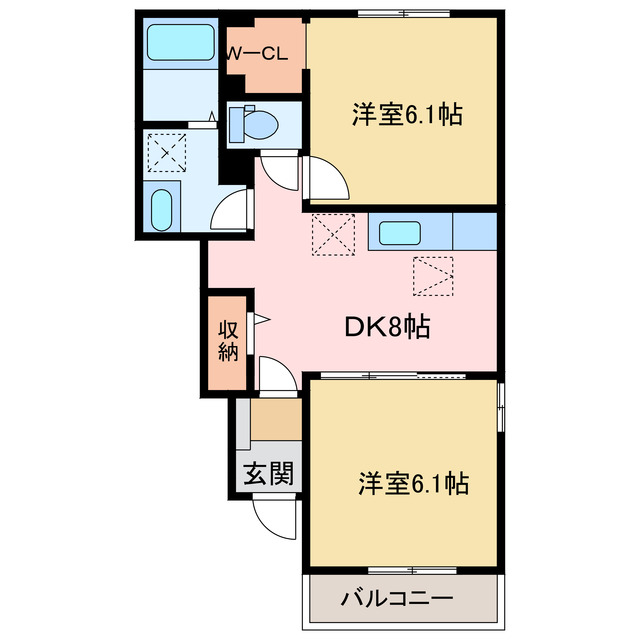 ブリーズヒル国領Ｆの間取り