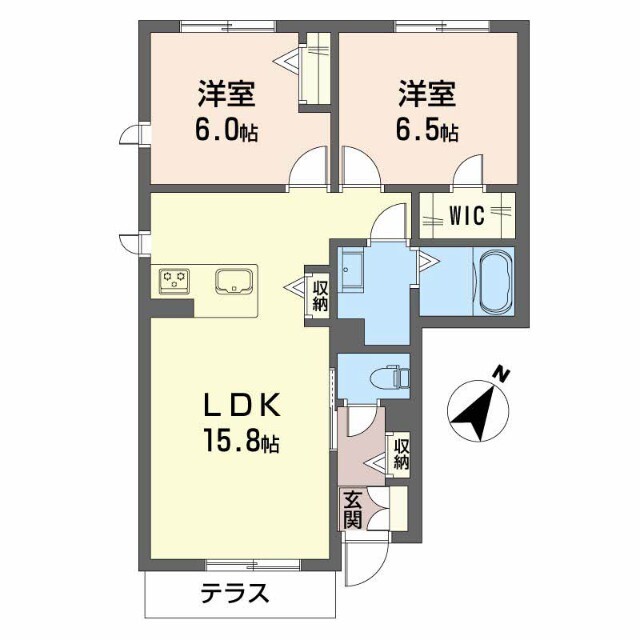 プロヌーブ内原の間取り