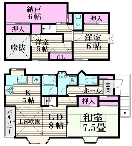 Ｋハイツ（ケイハイツ）の間取り