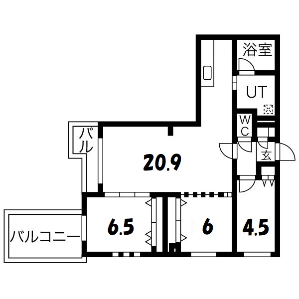 レジデンスＮ５１７の間取り