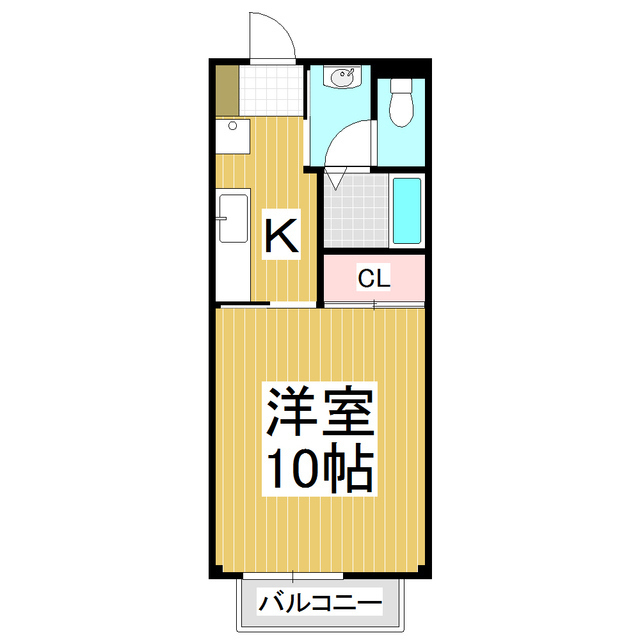 駒ヶ根市赤穂のアパートの間取り