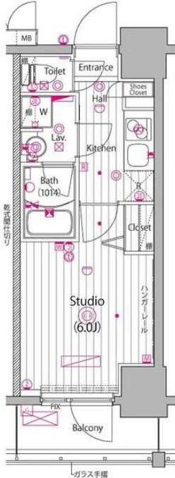 川崎市川崎区榎町のマンションの間取り