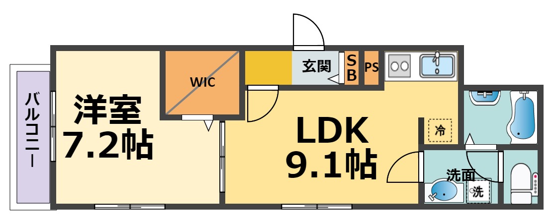 ＡＬＥＧＲＩＡ武庫川の間取り