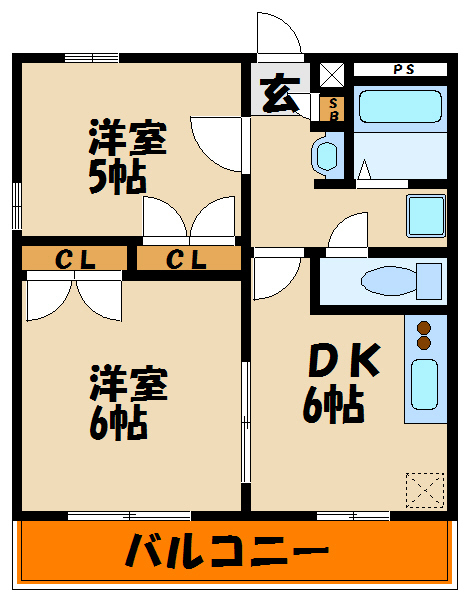 ハイツ清水IIの間取り