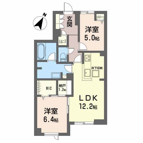 広島市安佐南区八木のマンションの間取り