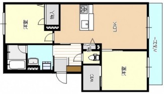 広島市安佐南区長束のマンションの間取り