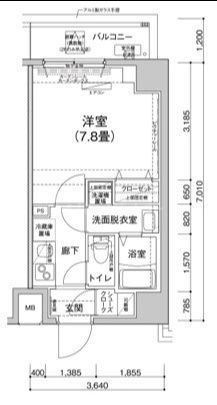 墨田区八広のマンションの間取り