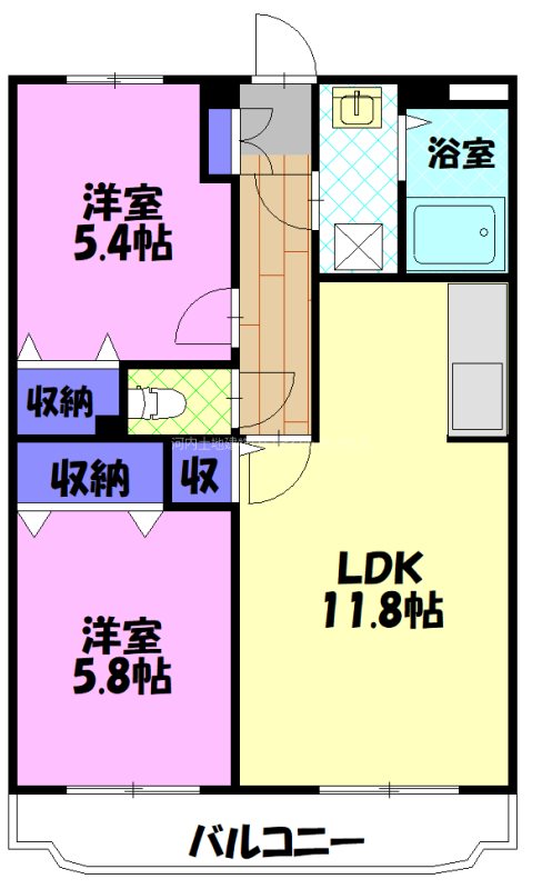 フォリーベルジェール 2の間取り