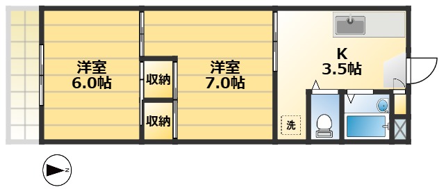 KMハイツの間取り