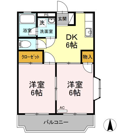 レジデンス今村 Aの間取り