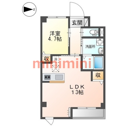 【茨木市南安威のマンションの間取り】