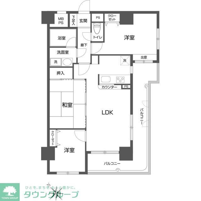 板橋区熊野町のマンションの間取り