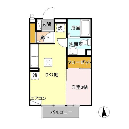 セジュール南成瀬 1の間取り