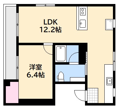 広島市西区草津新町のマンションの間取り