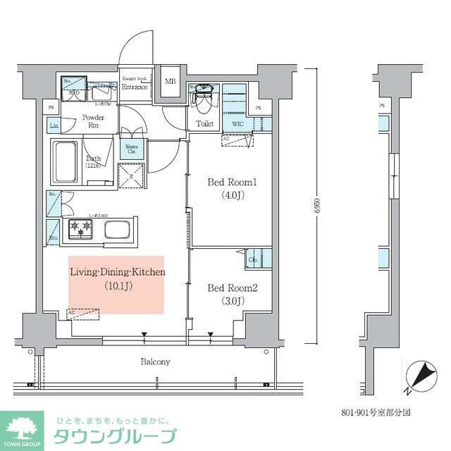 品川区南品川のマンションの間取り