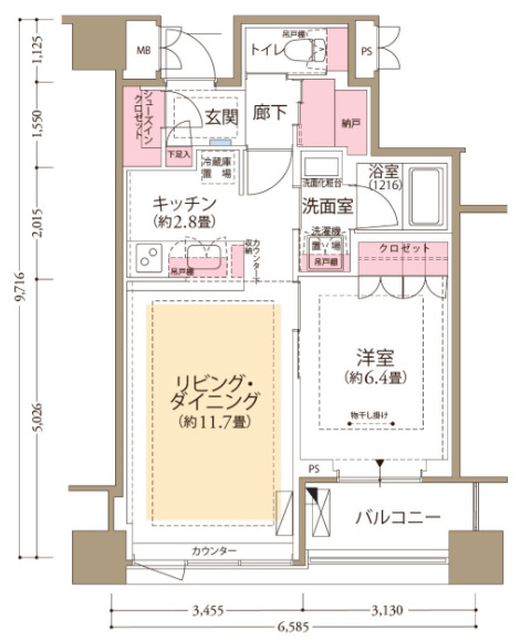 フロール横濱関内の間取り