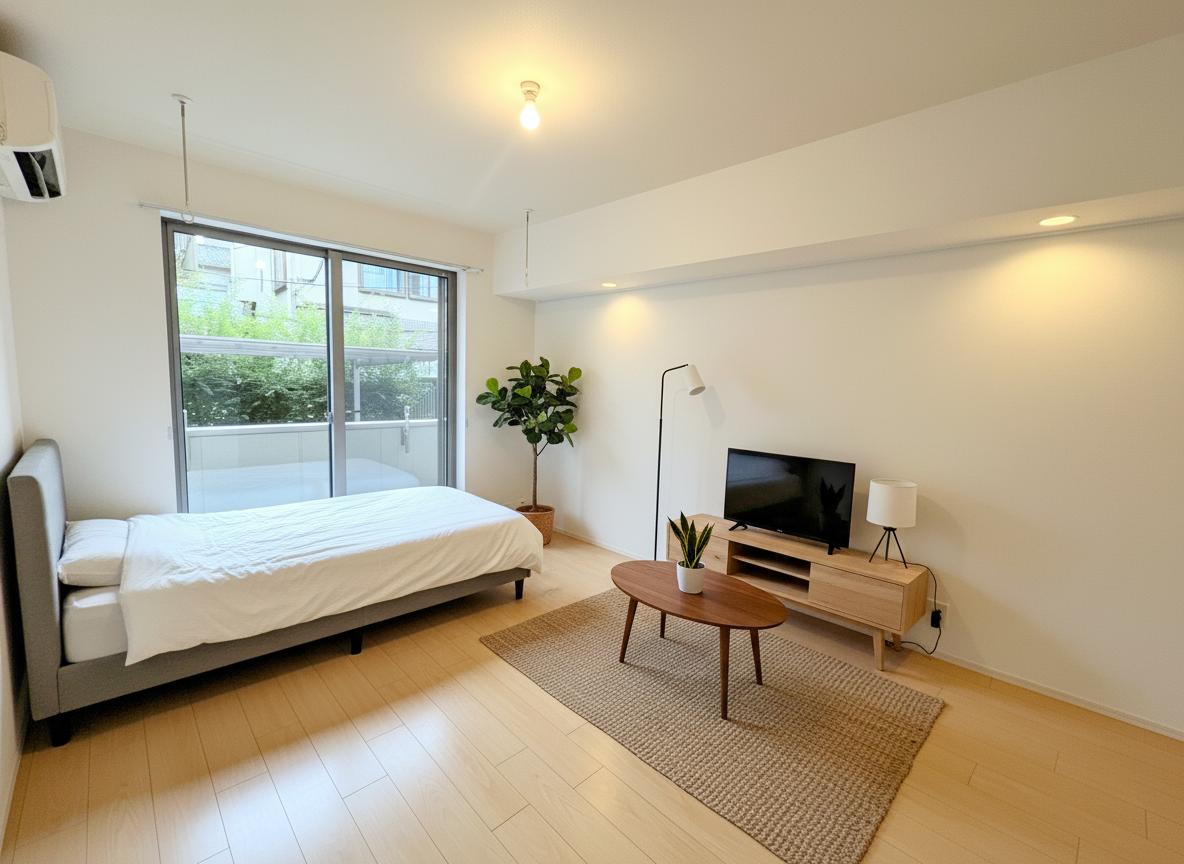 居室・リビング　家具配置のイメージパースです※実際には家具は付きません