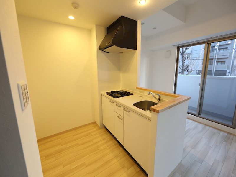 キッチン　システムキッチン（ガス2口コンロ付）カウンターキッチン