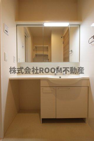 洗面設備　独立洗面化粧台が付いています