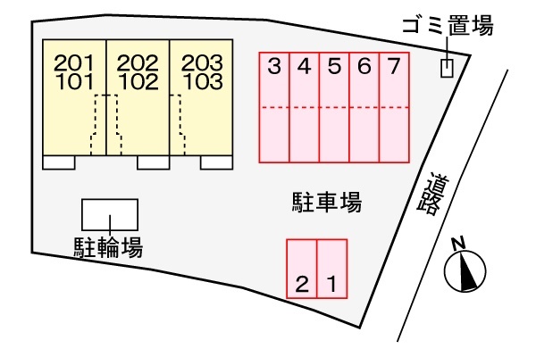 駐車場　配置図