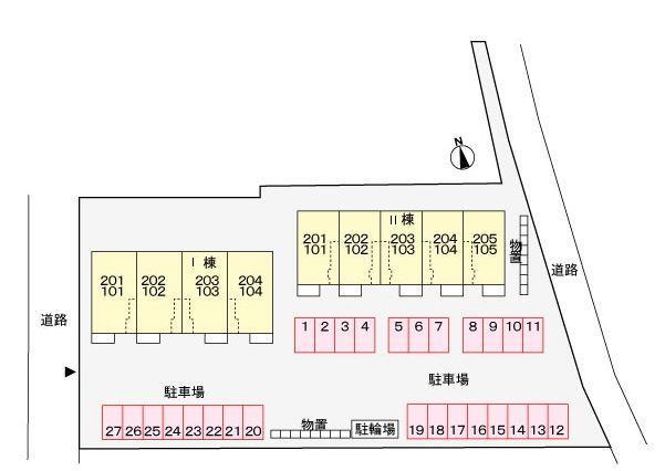 エントランス　敷地配置図