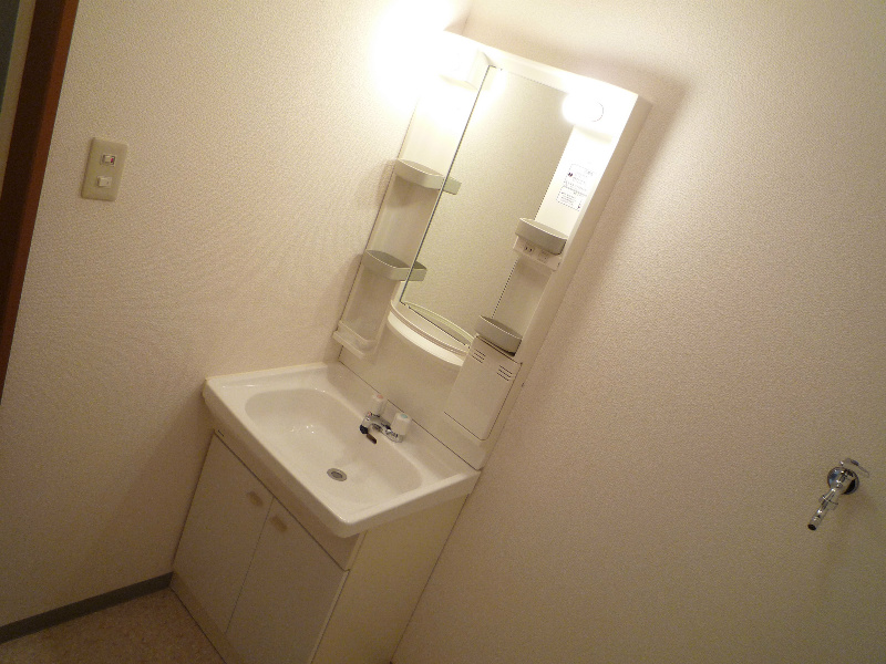 洗面設備　写真はＢ201号室のものです。