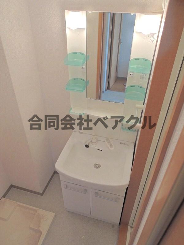洗面設備　広い洗面スペース