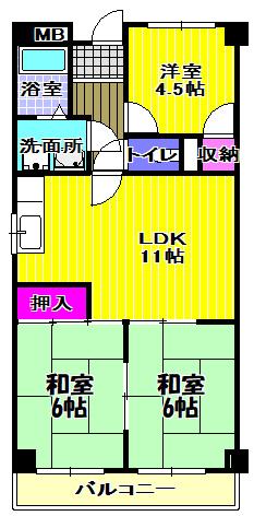 ドミール仲谷 2号館の間取り写真