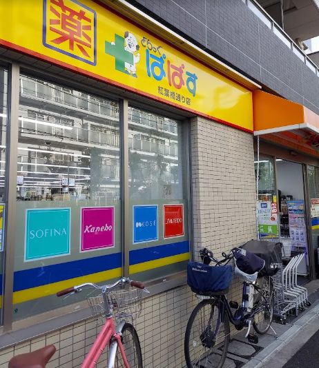 ドラックストア　どらっぐぱぱす紅葉橋通り店（ドラッグストア）まで345m