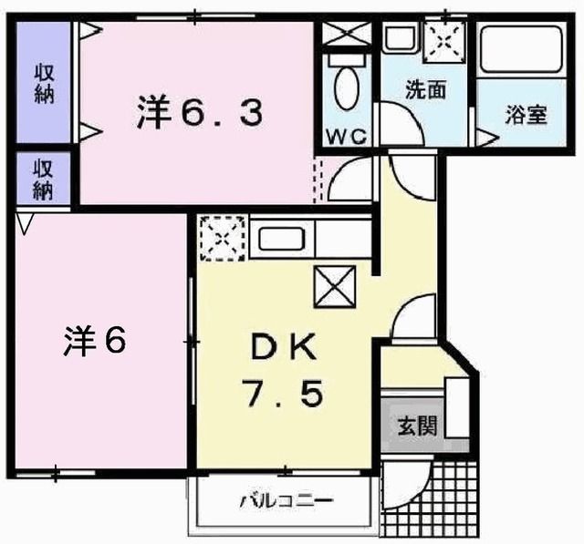 サンヒルズ Sの間取り写真