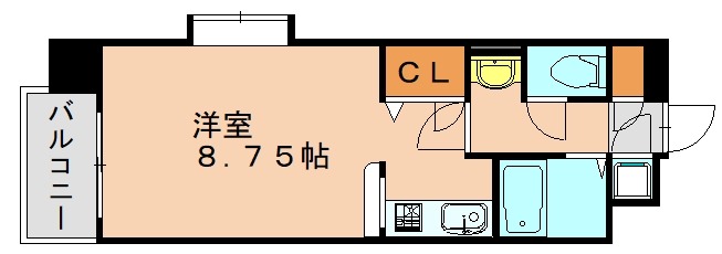 エンクレスト大博通りの間取り写真