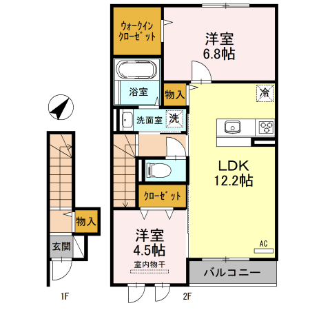 南海本線 忠岡駅 徒歩15分 2階建 築11年の間取り写真